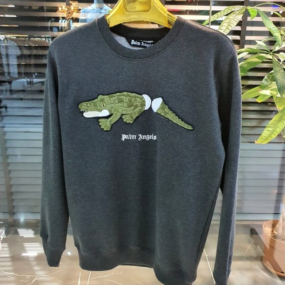 Palm Angels Cotton NWTCrocodile Printed Sweatshirt